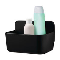 DUSCHKORB LAVAA Schwarz  - Schwarz, KONVENTIONELL, Kunststoff (20/11/12cm) - Tesa