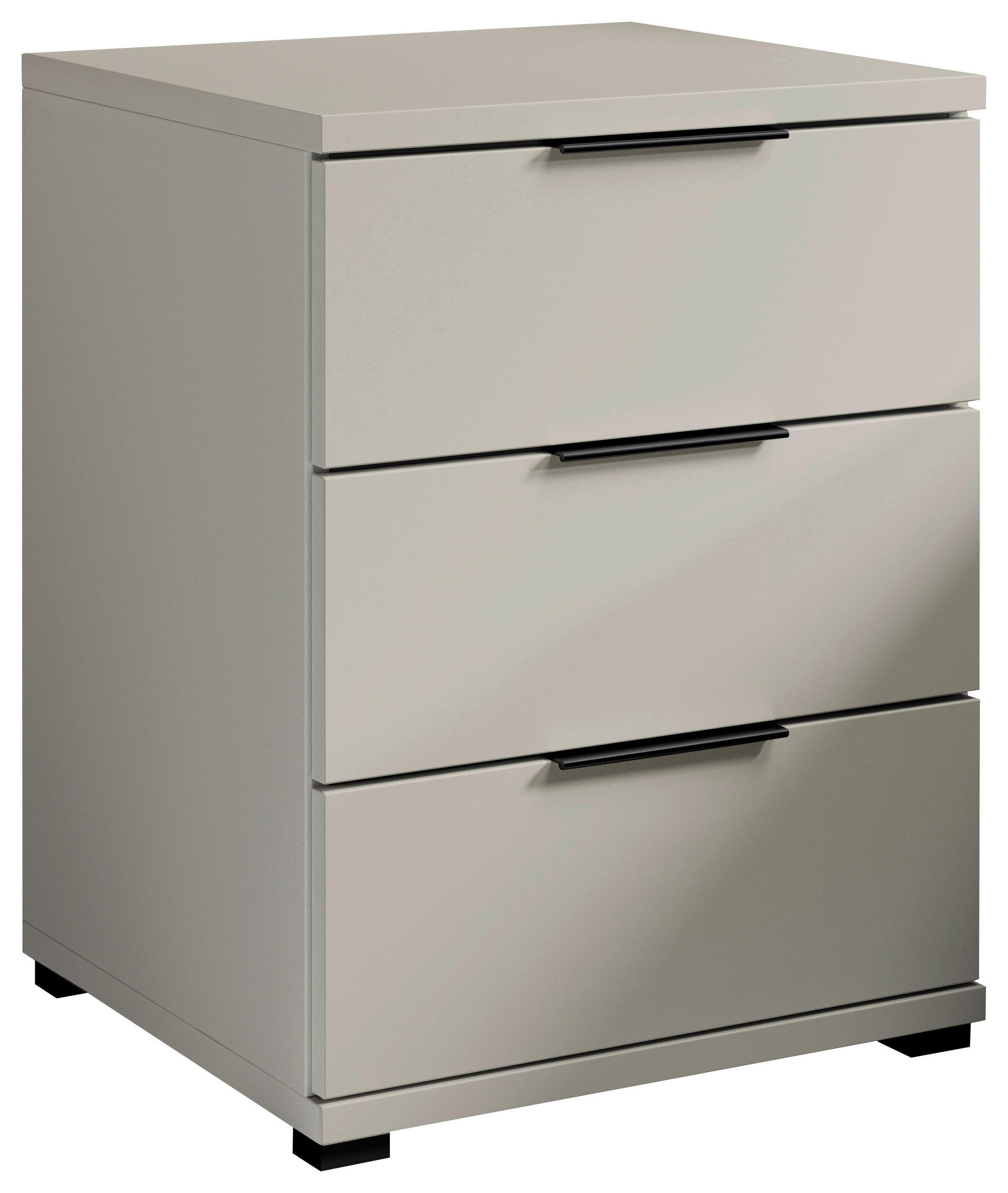 NACHTSCHRANK 46/61/42 cm, Kaschmir,  - Kaschmir/Schwarz, KONVENTIONELL, Holzwerkstoff/Kunststoff (46/61/42cm) - Boxxx