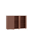 SIDEBOARD  154,2/99,1/34,9 cm  - Terracotta/Grau, MODERN, Holzwerkstoff/Kunststoff (154,2/99,1/34,9cm) - Carryhome