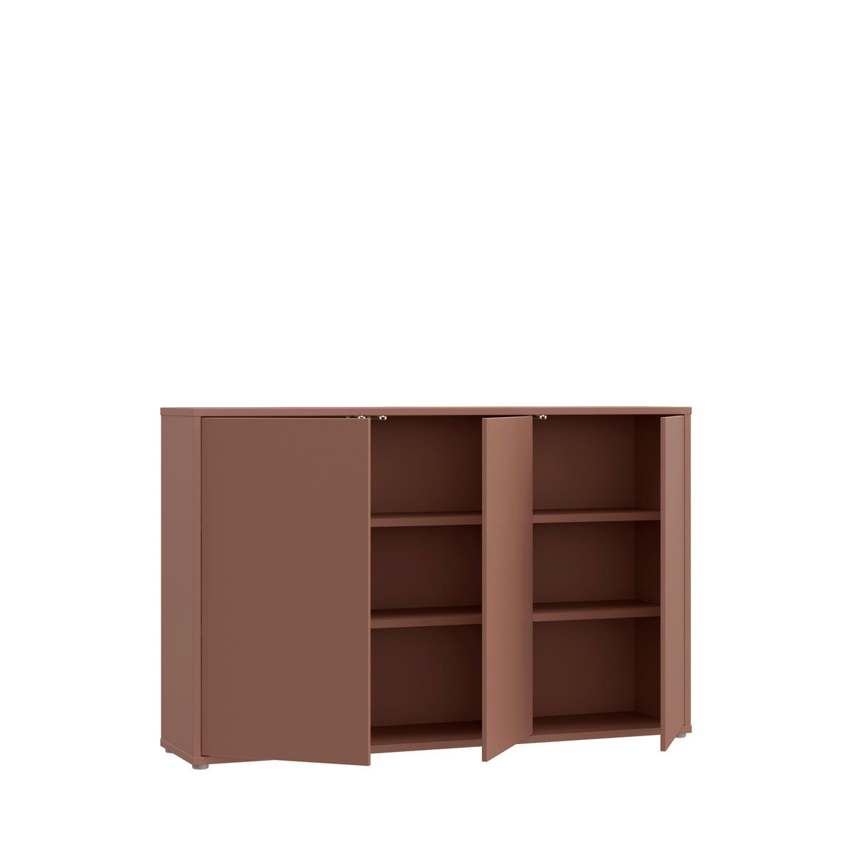 SIDEBOARD  154,2/99,1/34,9 cm  - Terracotta/Grau, MODERN, Holzwerkstoff/Kunststoff (154,2/99,1/34,9cm) - Carryhome