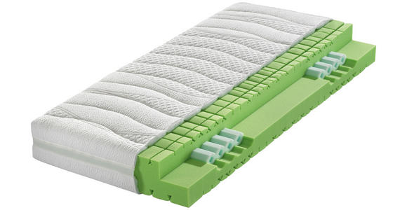 KALTSCHAUMMATRATZE 1 FOUR ME, MODELL 2 160/200 cm Höhe ca. 22 cm  - Weiß, Basics, Textil (160/200cm) - Dieter Knoll