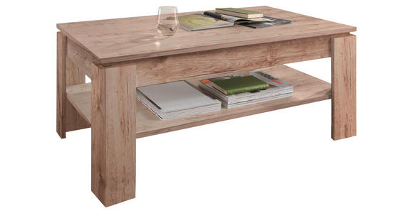 COUCHTISCH 110/65/47 cm rechteckig Eiche San Remo - Eiche San Remo, Design, Holzwerkstoff (110/65/47cm) - Carryhome