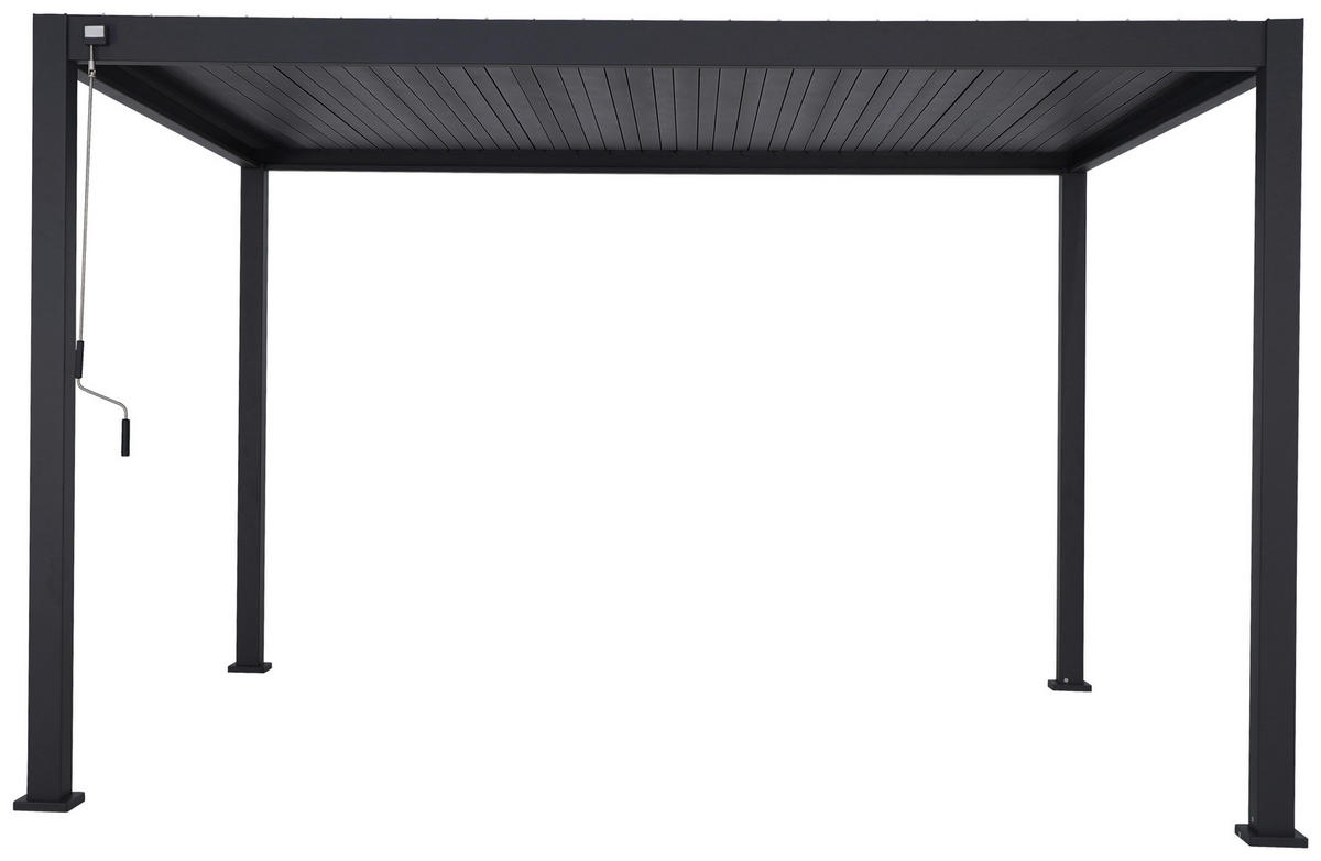 PERGOLA velikost: 400/250/300 cm - antracitová, Modern, kov (400/250/300cm) - Gardenson