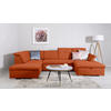 WOHNLANDSCHAFT - Beige/Terracotta, Design, Textil/Metall (215/328/173cm) - MID.YOU
