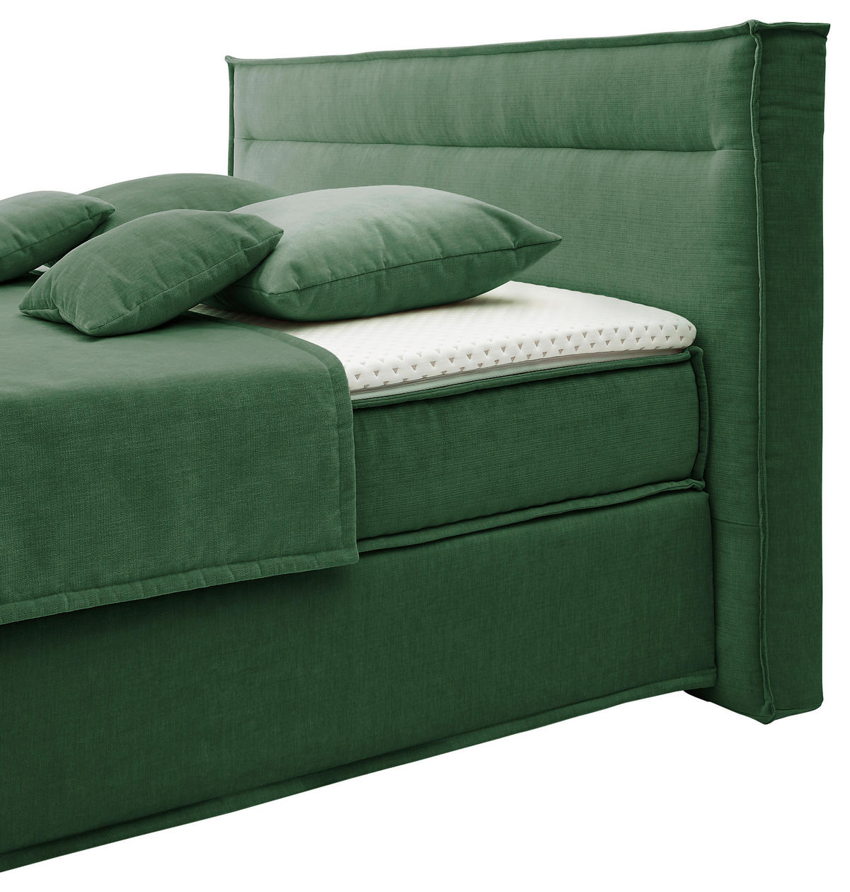BOXSPRINGBETT 200/200 cm  in Grün  - Schwarz/Grün, Design, Textil (200/200cm) - Musterring