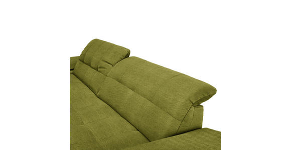 ECKSOFA in Mikrofaser Hellgrün  180/265 cm  - Chromfarben/Hellgrün, Design, Textil/Metall (180/265cm) - Carryhome