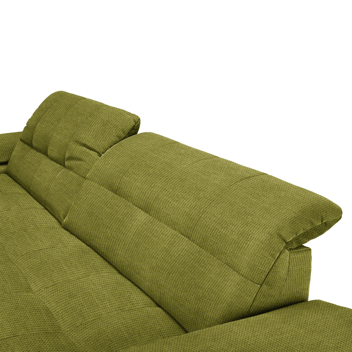 ECKSOFA in Mikrofaser Hellgrün  - Chromfarben/Hellgrün, Design, Textil/Metall (180/265cm) - Carryhome