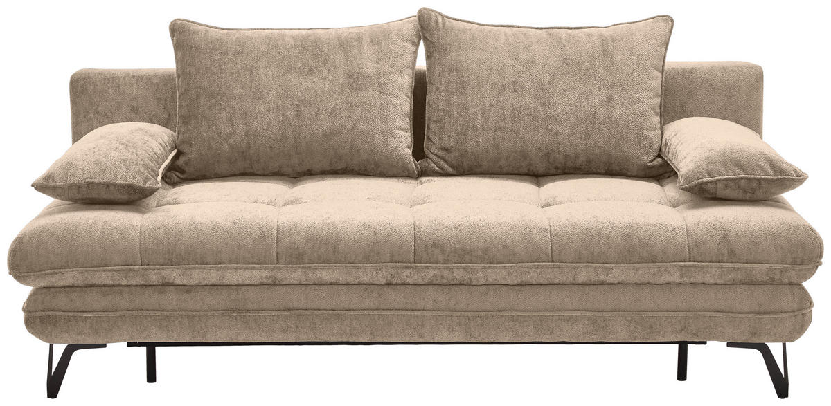 SCHLAFSOFA Samt Beige von NOVEL