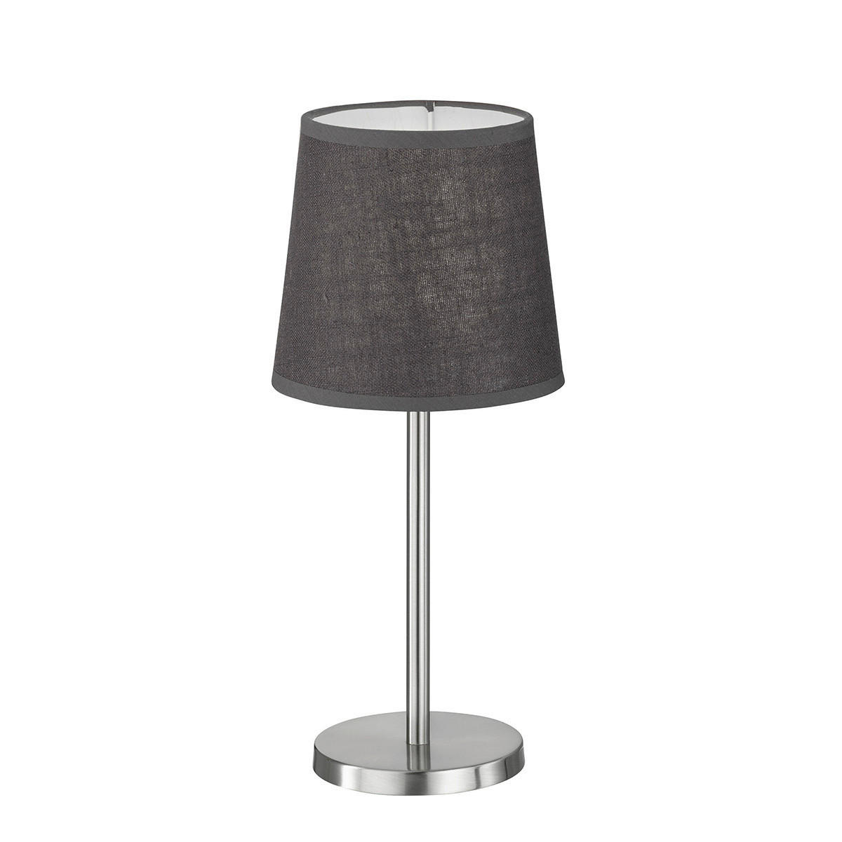 SVJETILJKA STOLNA Eve  - siva/boje nikla, Basics, metal/tekstil (14/30cm)