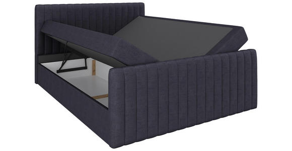 BOXBETT 160/200 cm  in Graphitfarben  - Schwarz/Graphitfarben, Basics, Kunststoff/Textil (160/200cm) - Carryhome