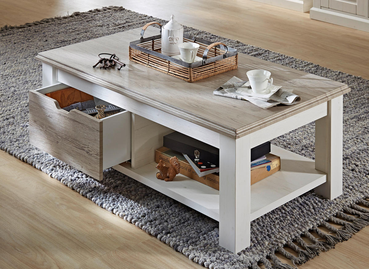 COUCHTISCH Holzwerkstoff 124/69/45 cm  - Taupe/Pinienfarben, Lifestyle, Holzwerkstoff (124/69/45cm) - Landscape