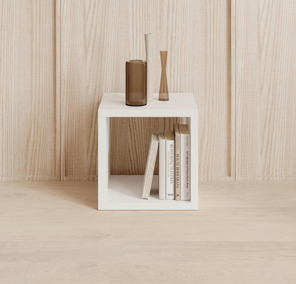 RAUMTEILER - Weiß, Design, Holzwerkstoff (41/38/41cm) - Carryhome