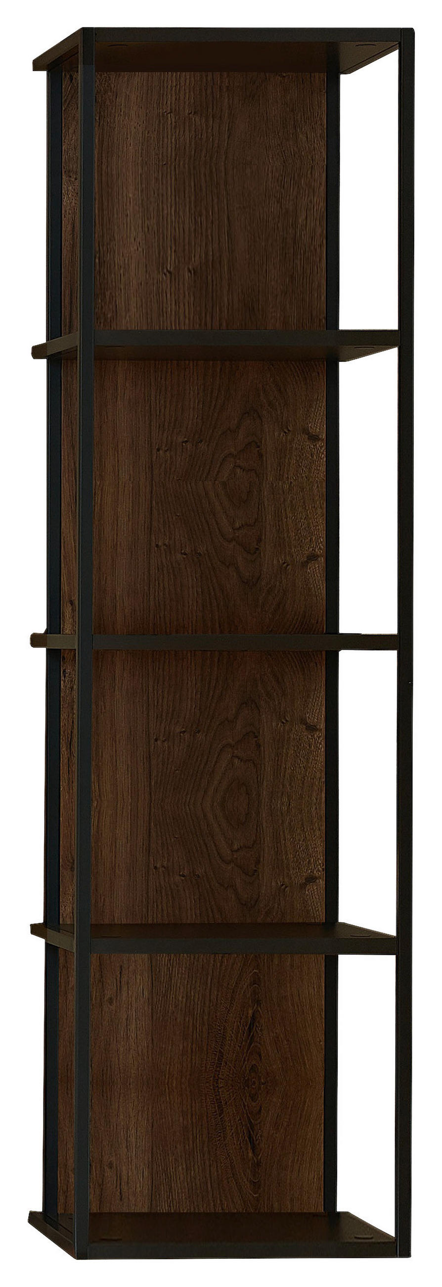 WANDREGAL 35/128/28 cm  - Eichefarben/Graphitfarben, Trend, Holzwerkstoff/Metall (35/128/28cm) - Stylife