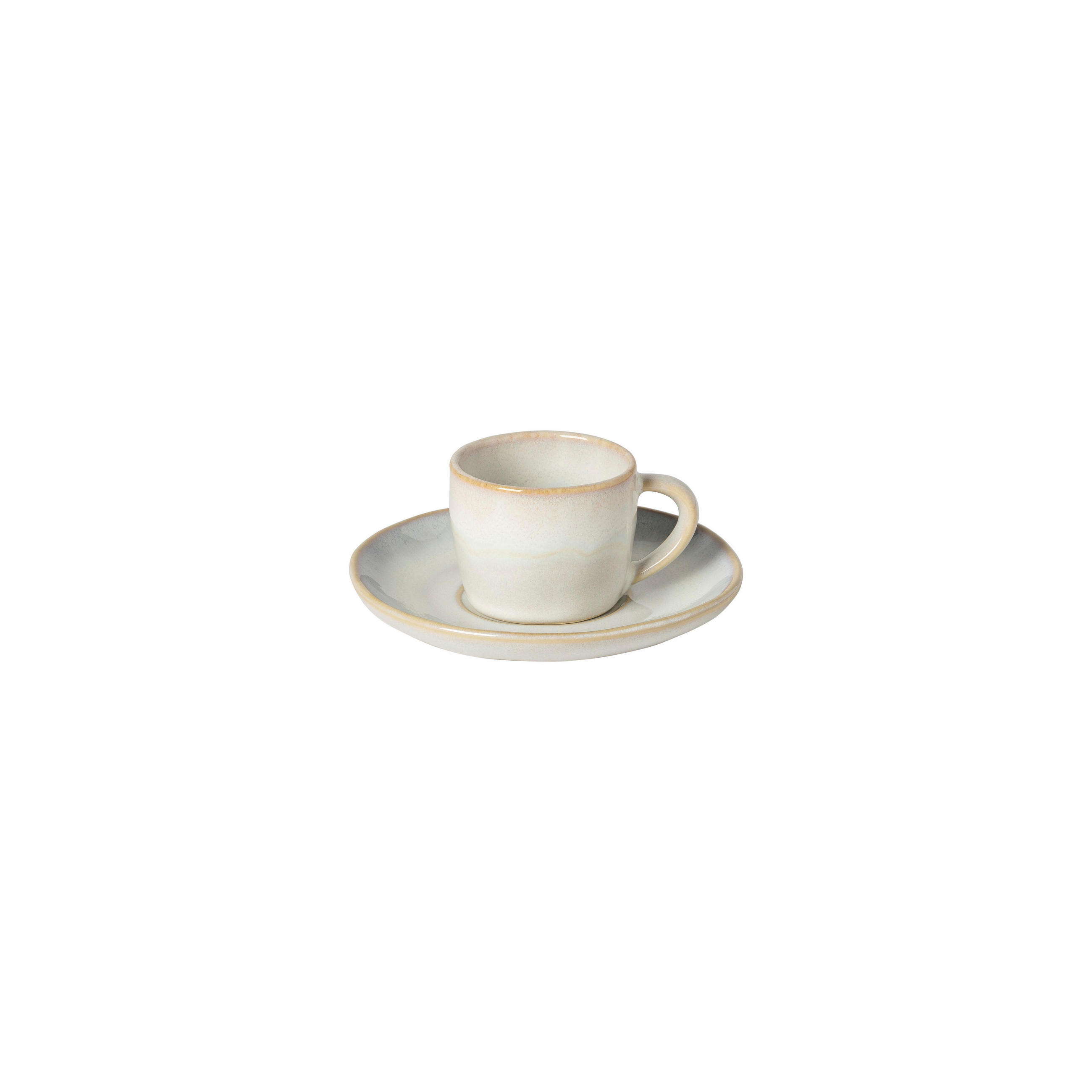 ESPRESSOTASSENSET 6ER SET BRISA 12-teilig  - Weiß Hochglanz/Perlmutt, Basics, Keramik (0,07l) - Costa Nova