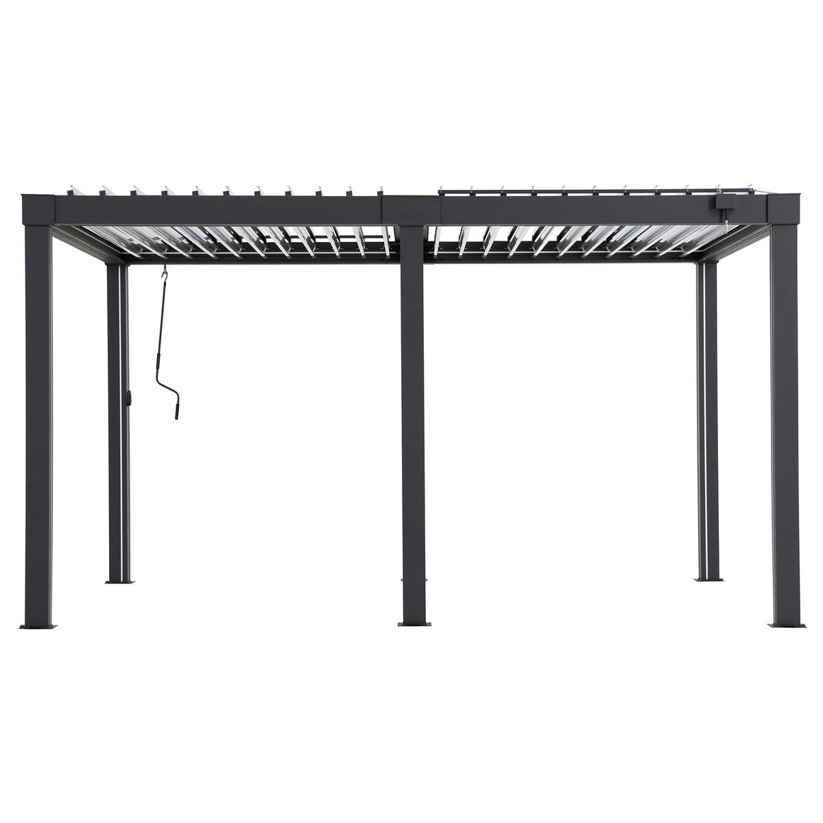 PAVILLON 406/223/306 cm Aluminium  - Anthrazit/Silberfarben, Basics, Metall (406/223/306cm) - Modante