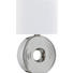 TISCHLEUCHTE - Silberfarben/Weiß, KONVENTIONELL, Keramik/Textil (38cm) TISCHLEUCHTE - Silberfarben/Weiß, KONVENTIONELL, Keramik/Textil (38cm)