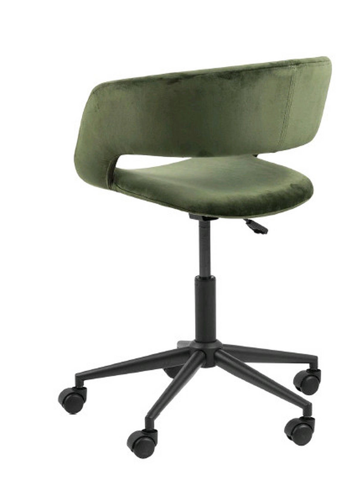 JUGENDDREHSTUHL Samt Dunkelgrün  - Dunkelgrün/Schwarz, Design, Kunststoff/Textil (56/87/54cm) - Carryhome
