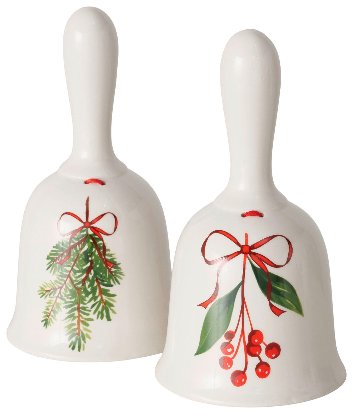 DEKOGLOCKE - Rot/Weiß, LIFESTYLE, Keramik (9/17cm)