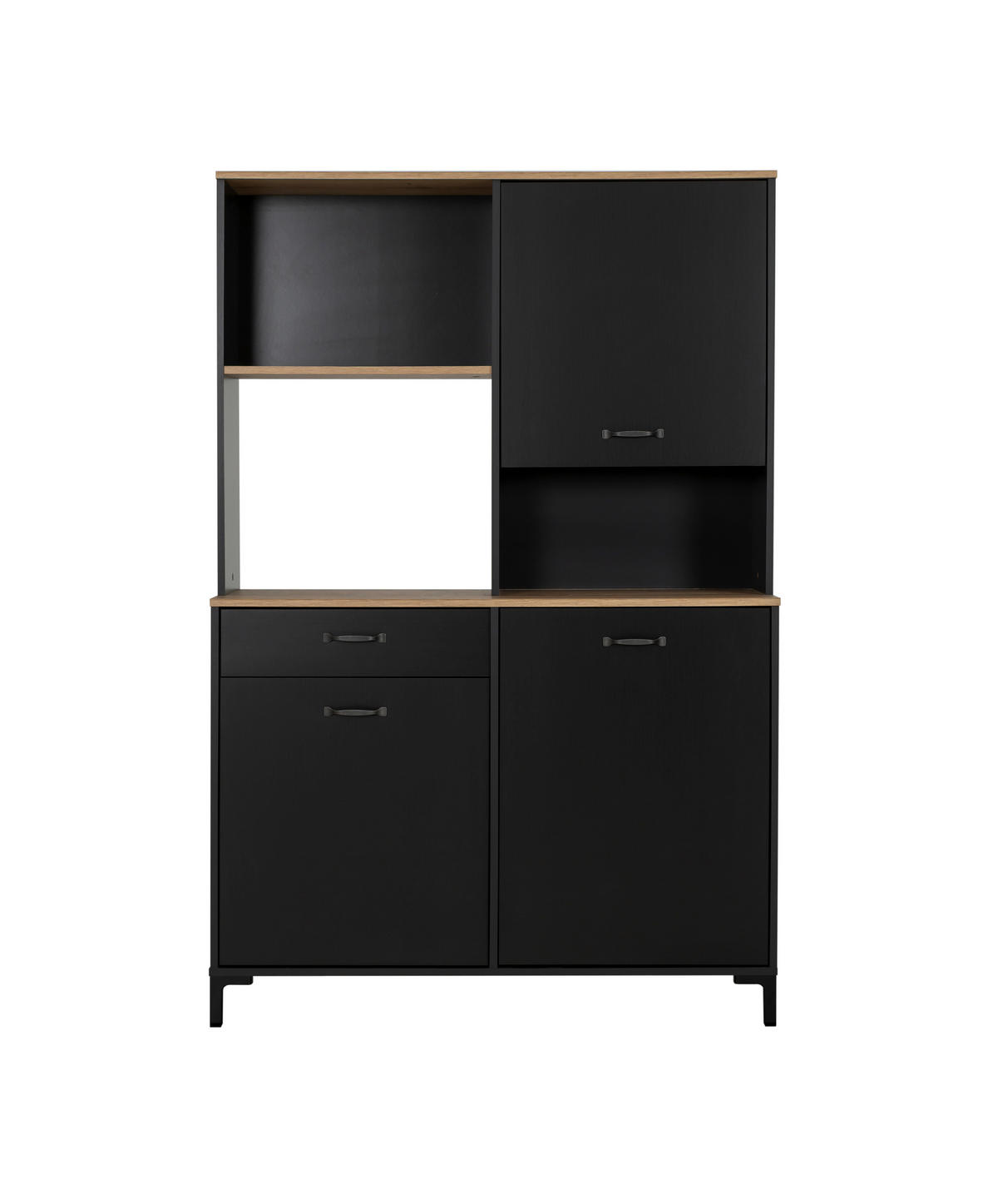 BUFFET 119/180/41 cm  in Schwarz  - Schwarz/Bronzefarben, Trend, Holzwerkstoff/Kunststoff (119/180/41cm) - MID.YOU