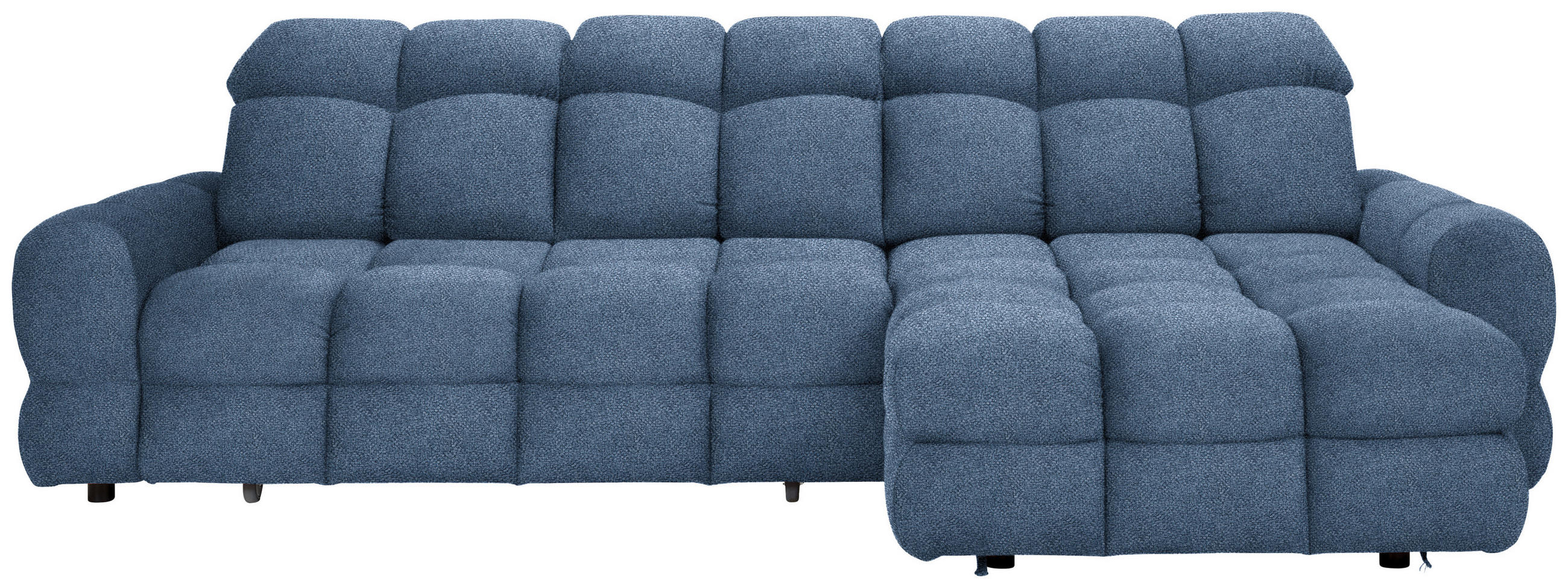 HÖRNSOFFA i velour blå  - blå/svart, Design, textil/plast (283/178cm) - Welnova
