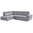 ECKSOFA Silberfarben Mikrofaser  - Chromfarben/Silberfarben, KONVENTIONELL, Textil/Metall (206/271cm) - Carryhome