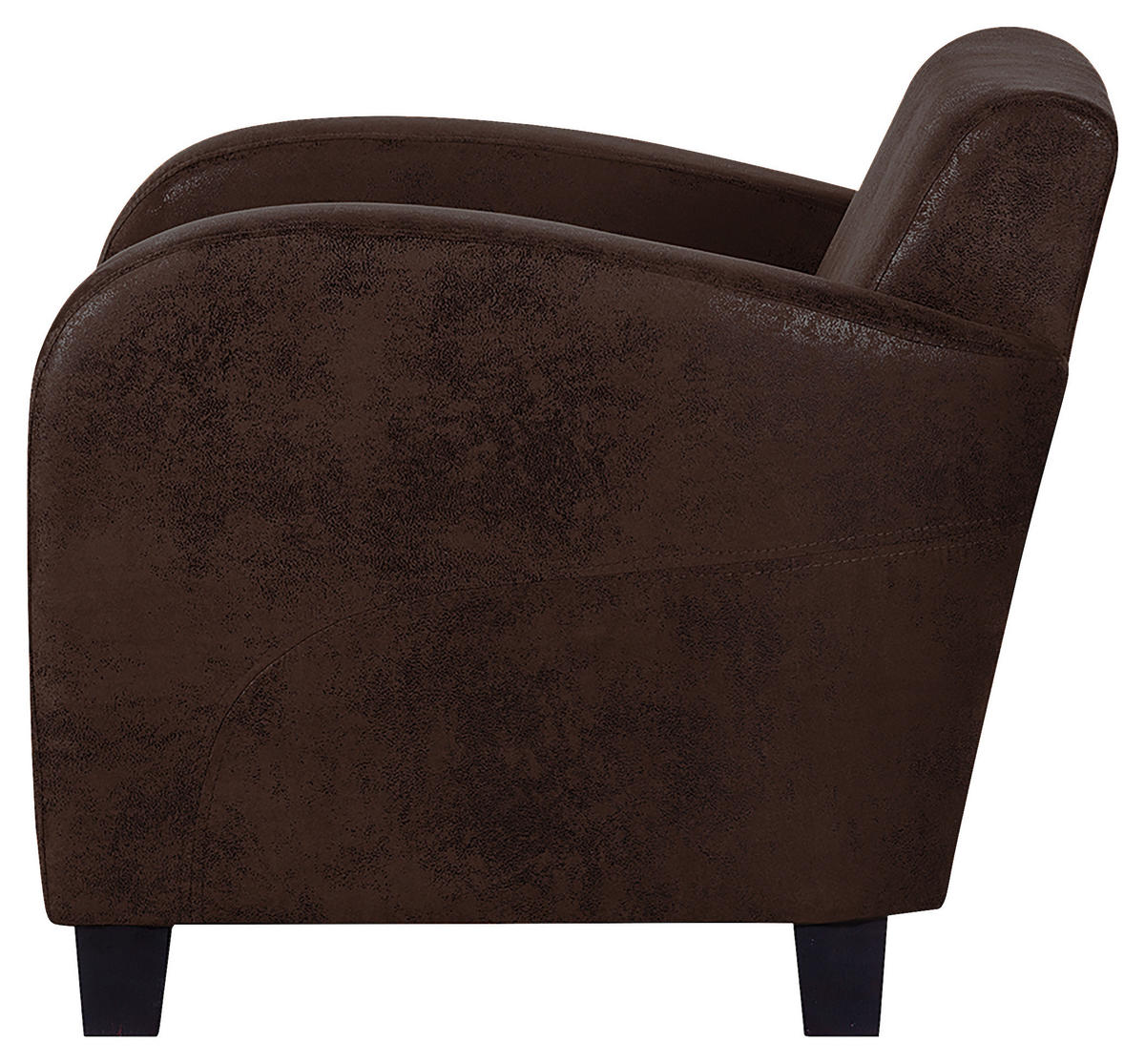 SITZGARNITUR in Lederlook Dunkelbraun  - Dunkelbraun, Design, Textil (92/80/89cm) - Livetastic
