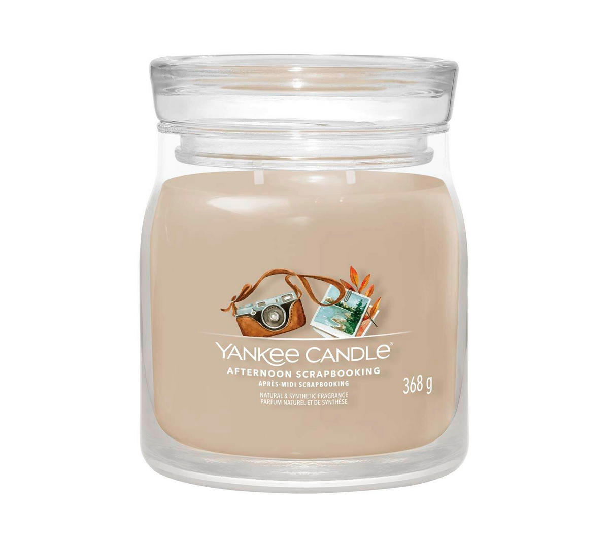 DIŠEČA SVEČA - bež, Basics, steklo (9.3/11.4cm) - Yankee Candle