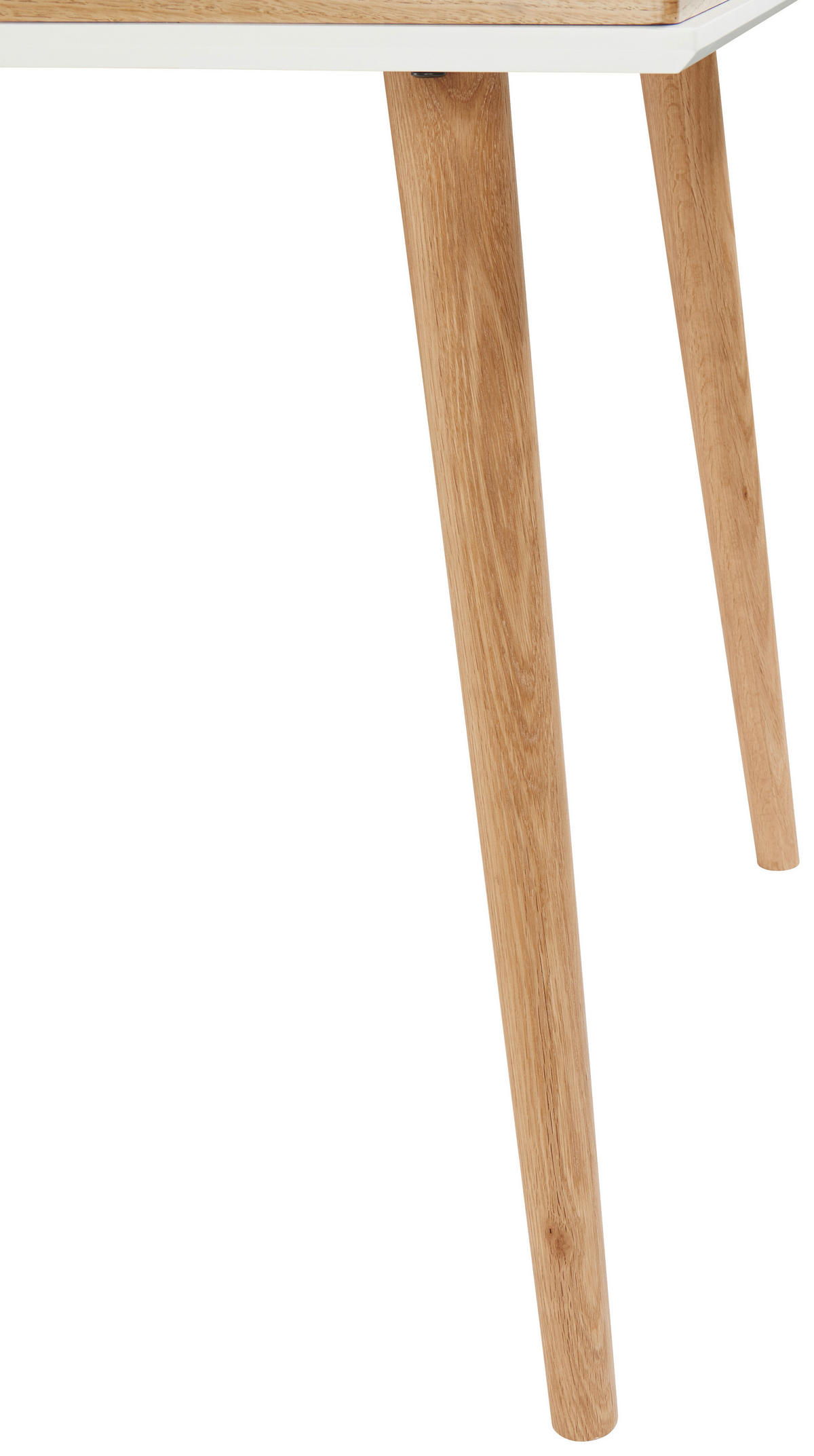 JEDÁLENSKÝ STÔL, dub, prírodná farba, biela, 140/80/76 cm - biela/prírodná farba, Modern, drevo/kompozitné drevo (140/80/76cm) - Livetastic