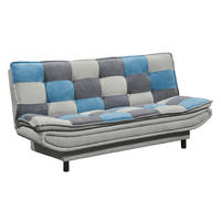 SCHLAFSOFA  in Mikrovelours Blau, Schlammfarben, Dunkelgrau  - Blau/Schlammfarben, Basics, Holzwerkstoff/Kunststoff (188/90/89cm) - MID.YOU