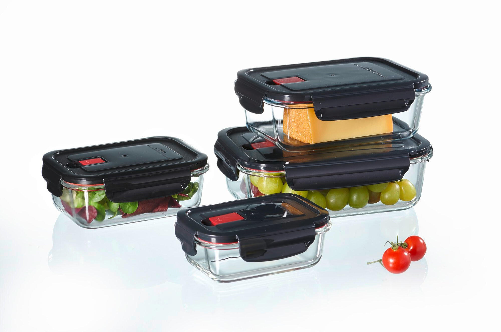 POSUDA ZA ZALIHE 0,37 l Cucina - prozirno/crvena, Konvencionalno, staklo/plastika (16/11/6cm) - Ritzenhoff Breker