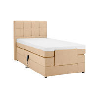 BOXSPRINGBETT 120/200 cm  in Beige  - Beige/Schwarz, Basics, Holzwerkstoff/Textil (120/200cm) - Moderano