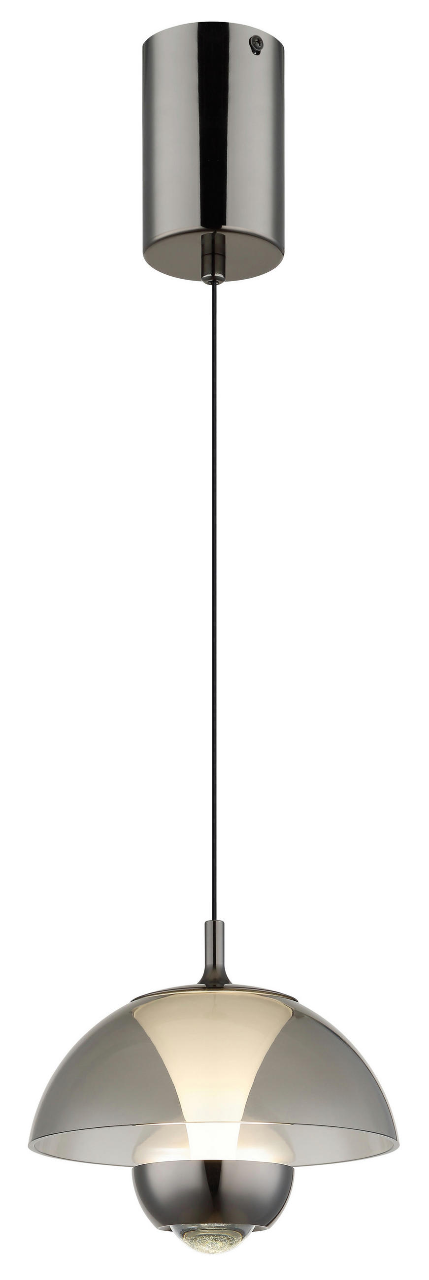 VISEČA LED-SVETILKA   /550 lm/2700/4500 K/230 V/ - opal/črni krom, Design, kovina/umetna masa (18/180cm)