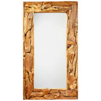 WANDSPIEGEL 100/180/7 cm    in rechteckig  - Teakfarben, LIFESTYLE, Glas/Holz (100/180/7cm) - Landscape