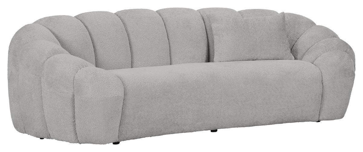 BIGSOFA in Chenille Schlammfarben  - Schlammfarben/Schwarz, KONVENTIONELL, Kunststoff/Textil (248/78/112cm) - Carryhome