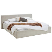 POLSTERBETT 240/200 cm,  in Beige, Lattenrost, Bettkasten,  - Beige, Basics, Holz/Textil (240/200cm) - Boxxx
