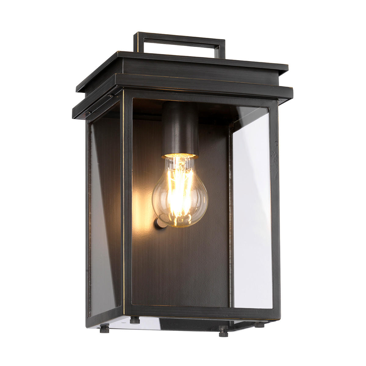 AUSSENWANDLEUCHTE - Bronzefarben, Basics, Glas/Metall (19,7/21,5/30,7cm) - Elstead Lighting