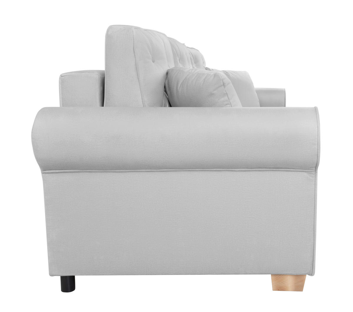 SCHLAFSOFA in Hellgrau  - Buchefarben/Hellgrau, Design, Holz/Textil (240/94/98cm) - MID.YOU