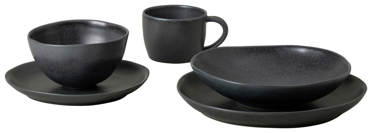 KOMBISERVICE Schwarz LIVIA 5-teilig 1 Personen  - Schwarz, Basics, Keramik - Costa Nova