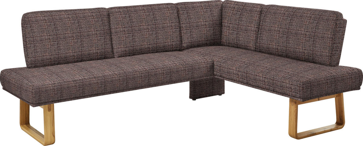 ECKBANK 280/174 cm  in Eichefarben, Dunkelbraun  - Eichefarben/Dunkelbraun, Design, Holz/Textil (280/174cm) - Dieter Knoll