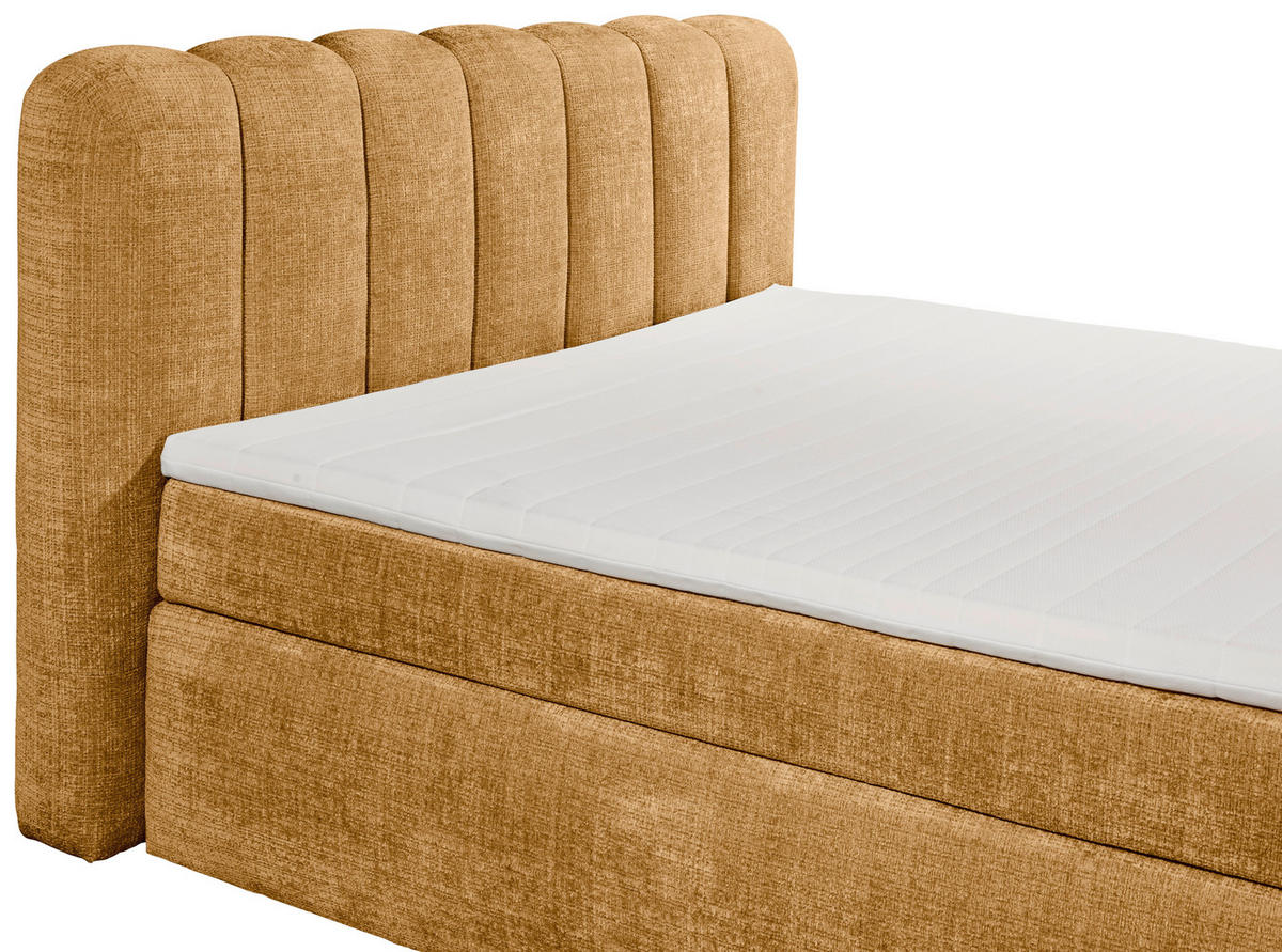 BOXSPRINGBETT 200/220 cm  in Goldfarben  - Goldfarben/Schwarz, LIFESTYLE, Holzwerkstoff/Kunststoff (200/220cm) - Boxxx