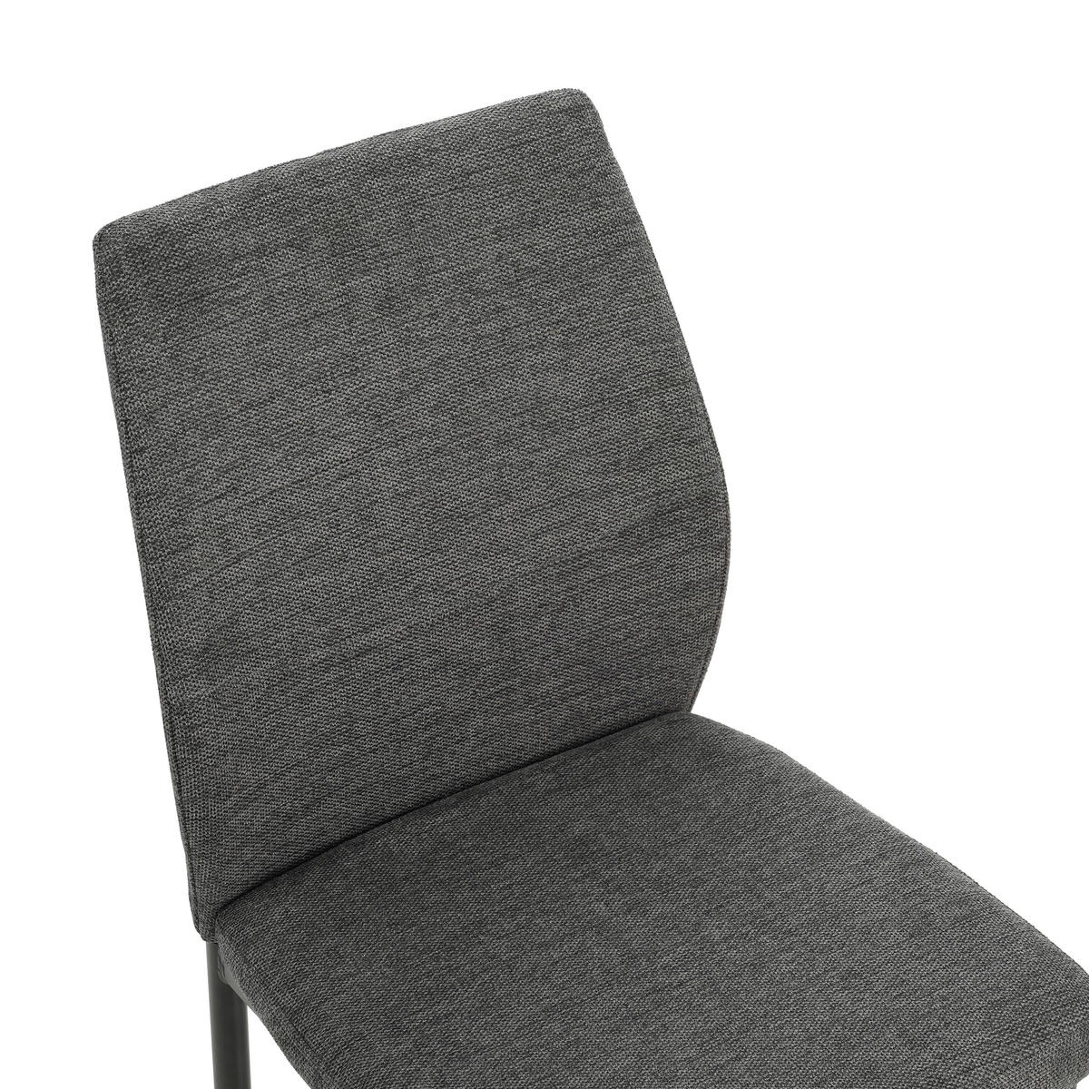 STUHL  in Eisen Mikrofaser Textil, Metall  - Anthrazit/Schwarz, MODERN, Textil/Metall (44/90/56cm) - P & B