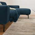 ECKSOFA in Chenille Blau  311/167 cm  - Blau/Schwarz, Design, Textil/Metall (311/167cm) - Xora