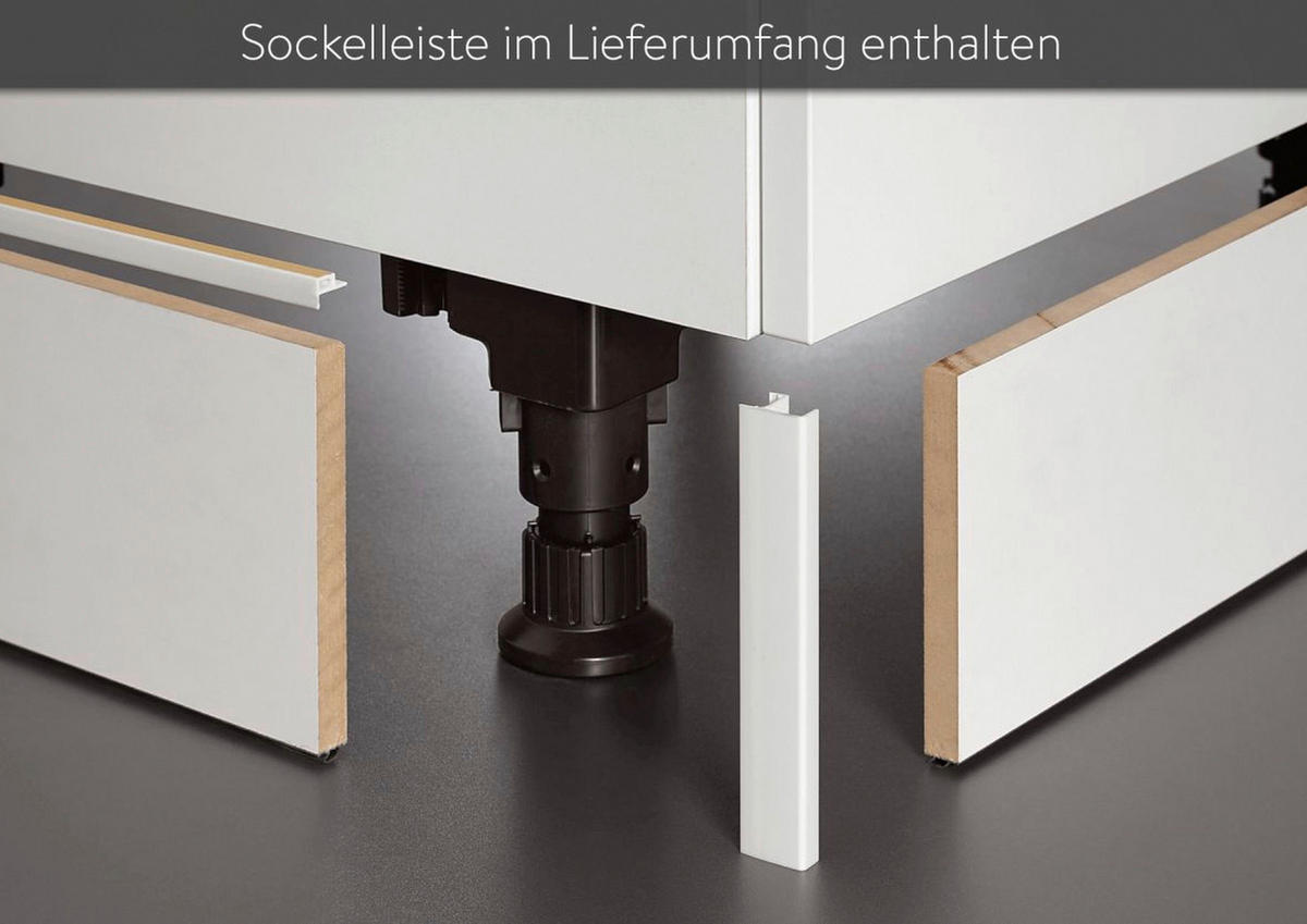 ECKUNTERSCHRANK 125/87/65 cm  - Eichefarben/Schwarz, MODERN, Holzwerkstoff/Metall (125/87/65cm) - Nobilia