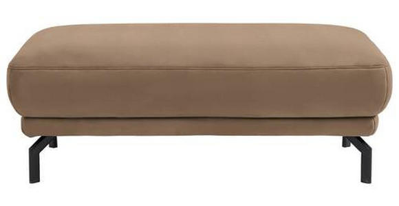 HOCKER in Textil Beige - Beige/Schwarz, Design, Textil/Metall (127/46/72cm) - Dieter Knoll