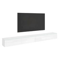 TV-SZEKRÉNY 300/32/33 cm  - magasfényű fehér/fehér, Basics, műanyag/faalapú anyag (300/32/33cm) - P & B