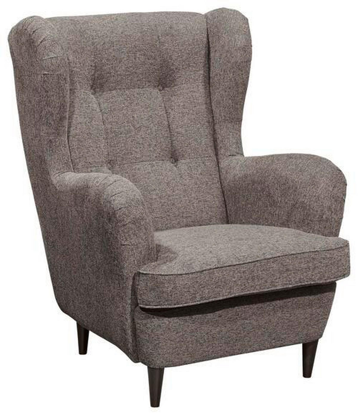 OHRENSESSEL Webstoff Braun  - Schwarz/Braun, Basics, Textil (78/102/98cm) - MID.YOU