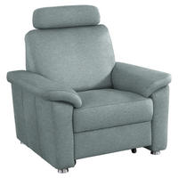 FERNSEHSESSEL Webstoff Salbeigrün  - Salbeigrün/Silberfarben, Konventionell, Textil/Metall (102/91/91-159cm) - Beldomo System