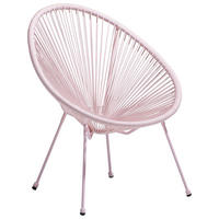 GARTENSESSEL Stahl Rosa  - Schwarz/Rosa, Design, Kunststoff/Metall (73/88/78cm) - Ambia Garden