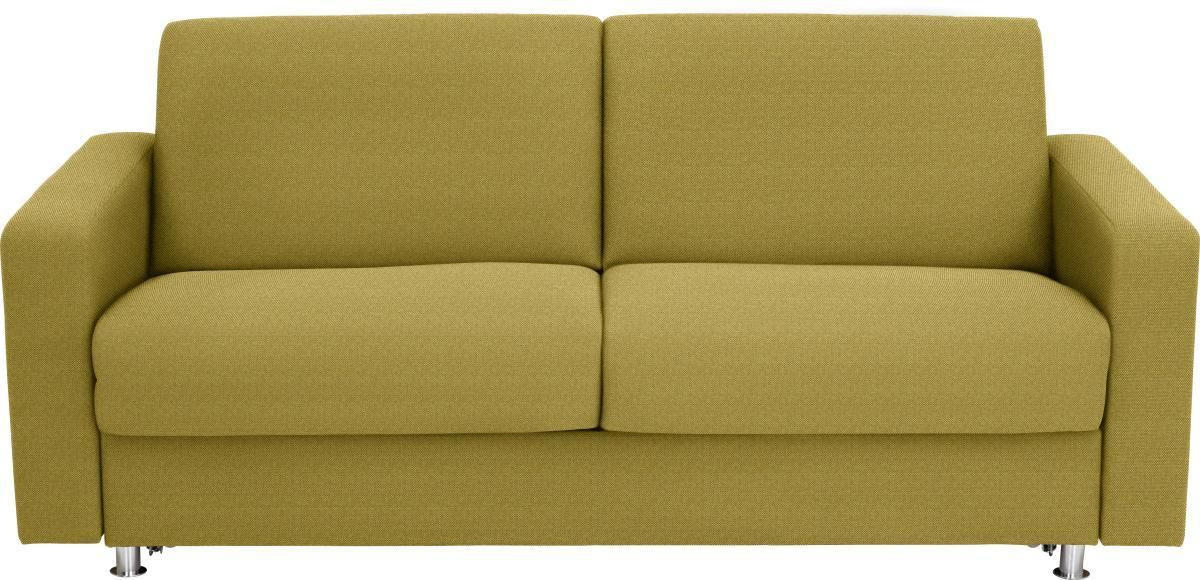 SCHLAFSOFA in Textil Gelb  - Chromfarben/Gelb, Design, Textil/Metall (195/84/100cm) - Bali