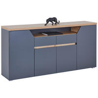 KOMODA, antracit, hrast artisan  - bela/antracit, Moderno, leseni material (180,5/91,6/40cm) - MID.YOU